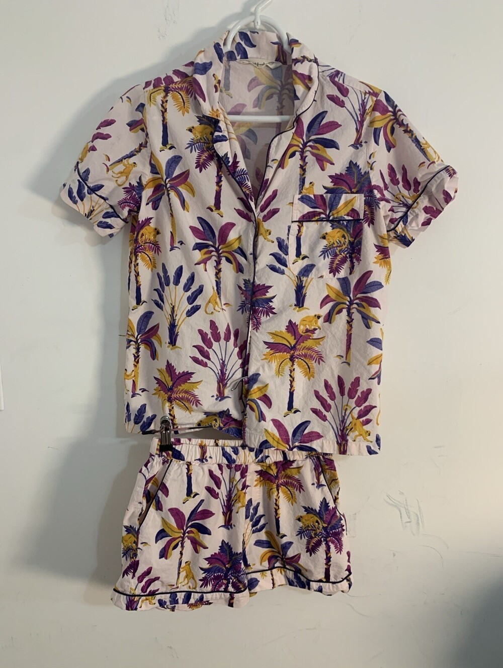Anthroplogie Monkey Business Short Sleep Set Amethyst XXS